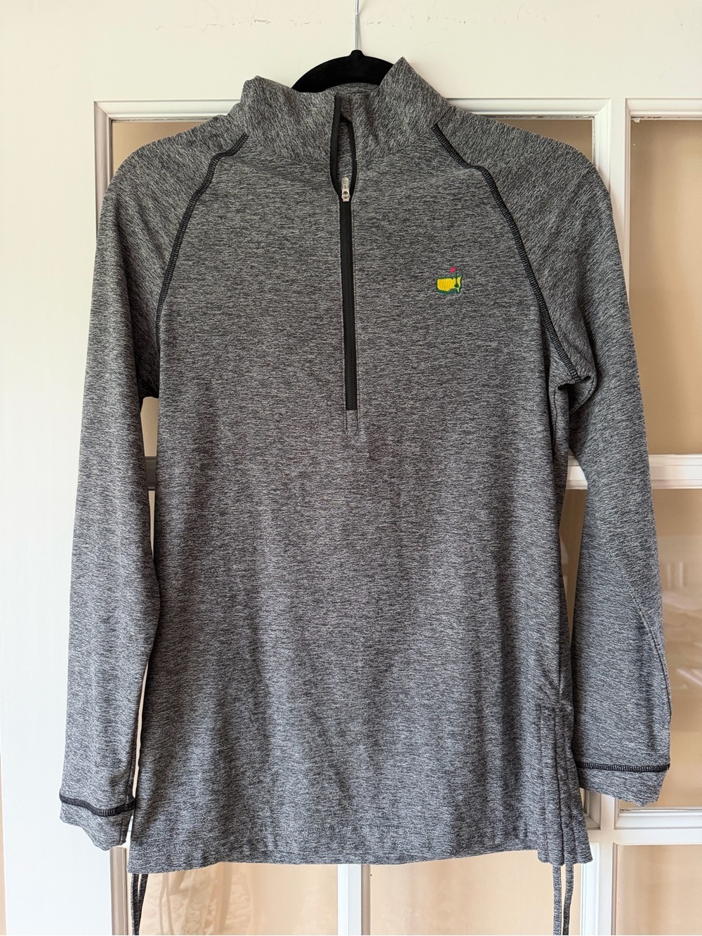Masters Golf Magnolia Lane Tech Half Zip Women’s Small Grey Neutral Side Ties